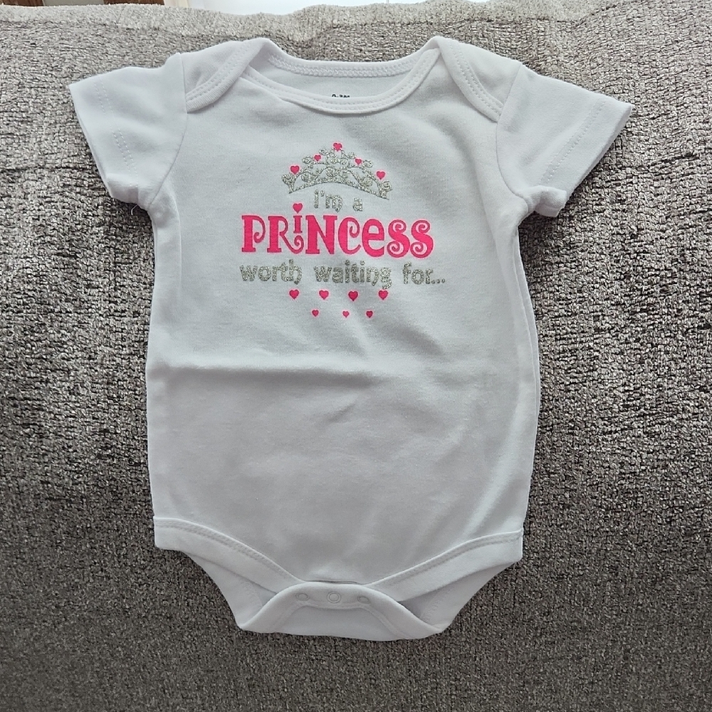 White Princess Baby Onesie